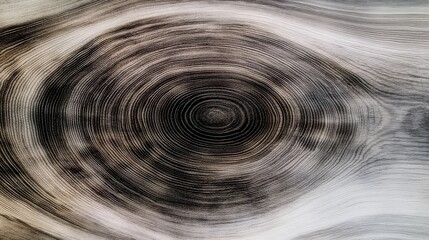  Realistic warm gray cut wood texture, detailed black and white tree rings, rough organic end grain close-up.