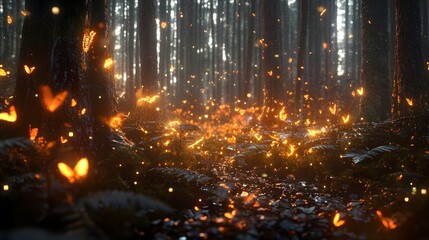 Enchanted Glowing Forest