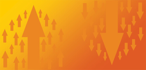 Growth arrow up. Grow upward chart icon. Black sign continuous line isolated arrows graphic  Vector illustration