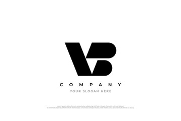 Initial Letter VB Monogram Logo Design
