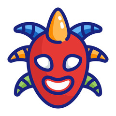 Vejigante Mask with Festive Colors