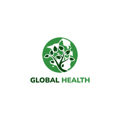 Global  Health Logo Vector Vintages