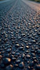Obraz premium Rough asphalt road surface, speckled grey and black, granular detail, blacktop, coarse, texture