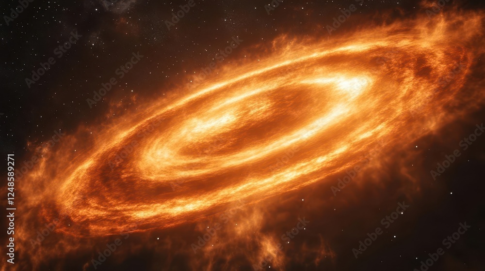 Wall mural majestic nebula clouds surrounding a distant planet in deep space