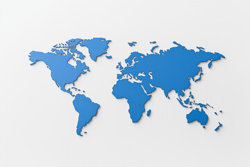 Obraz premium Map of the world, isolated on white background