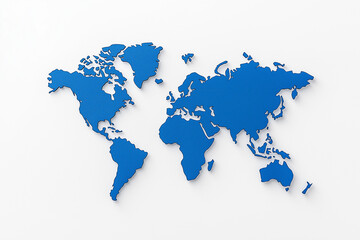Map of the world, isolated on white background