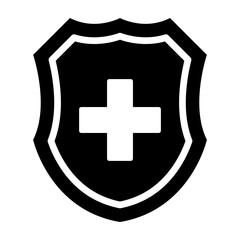 Fototapeta premium Shield Glyph Icon Design