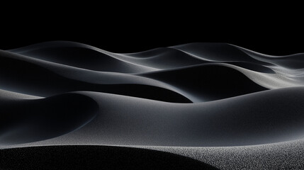 An sand wave on black background