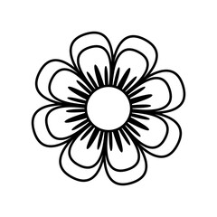 Flower icon vector. Garden illustration sign. Flora symbol or logo.