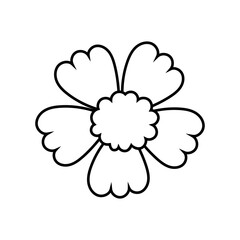 Naklejka premium Flower icon vector. Garden illustration sign. Flora symbol or logo.