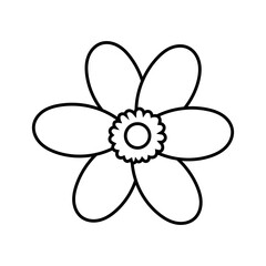 Flower icon vector. Garden illustration sign. Flora symbol or logo.