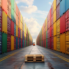 Fototapeta premium Cargo containers at the Port of Rotterdam