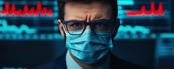 health risks symptoms environment. Augmented reality interface overlaying health risk factors from air pollution and symptom indicators, smart diagnostics, environmental monitoring