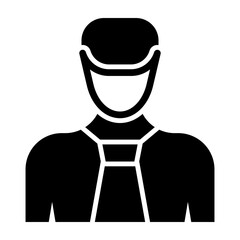 Businessman Vector Glyph Icon Design