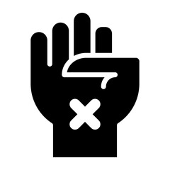 Protest Vector Glyph Icon Design