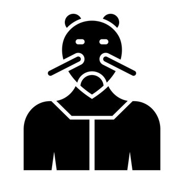 Rat Vector Glyph Icon Design
