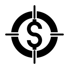 Target Vector Glyph Icon Design