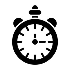 Alarm Vector Glyph Icon Design