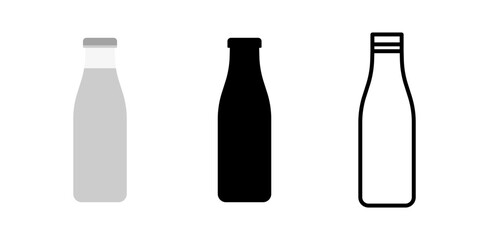 Set of glass jars on a white background.