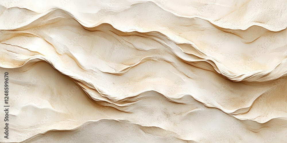 Poster close-up of sandy texture with visible patterns for artistic or decorative background in neutral ton