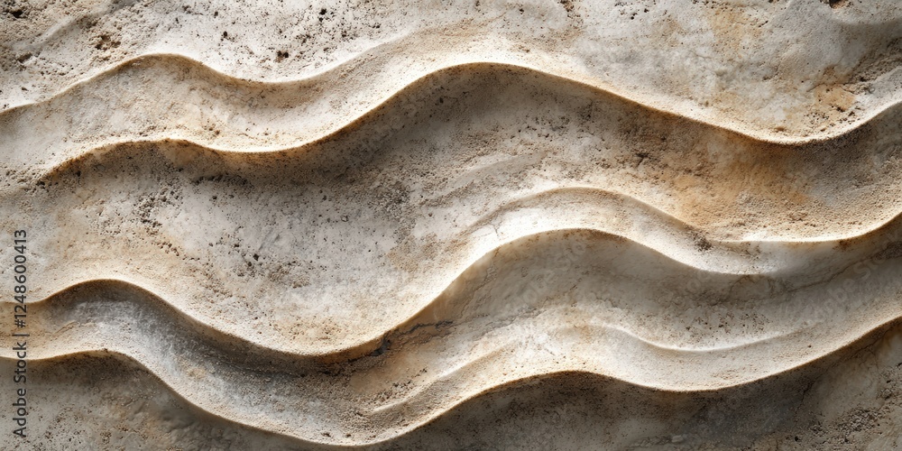 Poster close-up of sandy texture with visible patterns and natural undulations highlighting earthy tones an