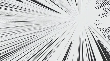 Obraz premium Dynamic Black and White Graphic Design with Striking Lines and Dots