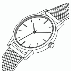 Minimalist Thin-Wristwatch with Simple Hour Markers