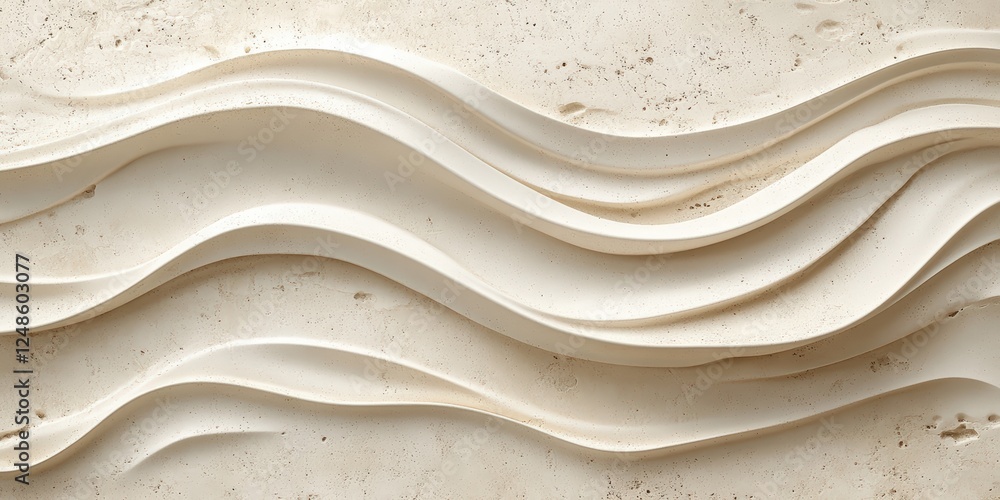 Poster close-up view of natural sand lines creating a textured top surface in soft earth tones ideal for ba