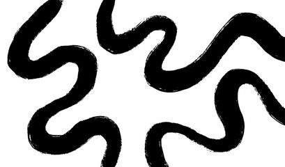 Fototapeta premium Abstract Background with black Lines. 3d Fluid Graphic Shapes. Dynamic Liquid Curve Stripes. Modern Design of Minimal Color Swirl