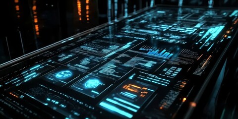 Naklejka premium Display of Business Information with Futuristic Design