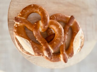 Freshly Baked Pretzel with Salt.
