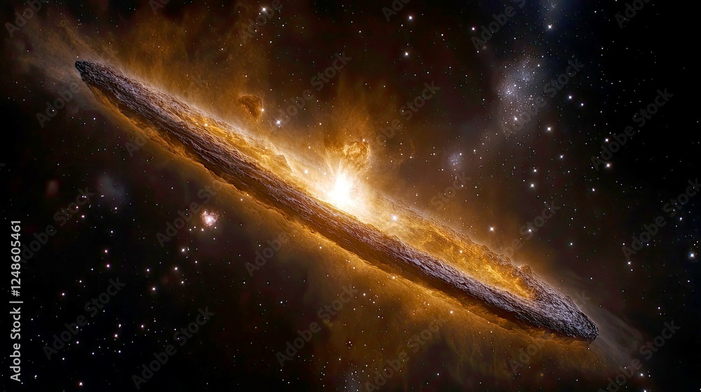 Poster cosmic collision: a breathtaking view of a celestial explosion in deep space, showcasing the vibrant