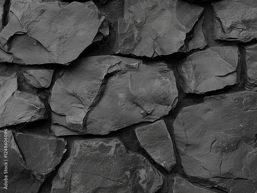 Poster dark gray rough grainy stone texture background with natural uneven surface and subtle variations in
