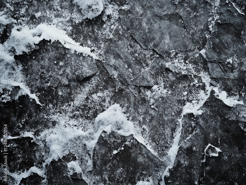 Aufkleber dark gray rough grainy stone texture background with natural uneven surface and subtle variations in