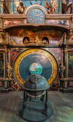 Old astronomical clock in the cathedral of Strasbourg, France