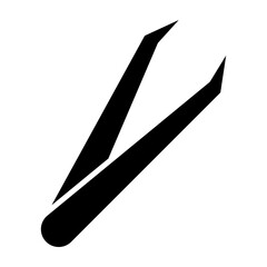 Tweezer Vector Glyph Icon Design