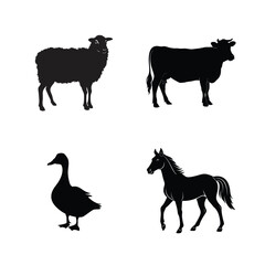 farm animals collection vector