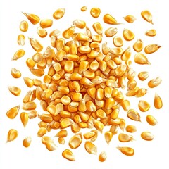 Close-up of golden corn kernels, showcasing their vibrant color and texture. A perfect representation of fresh and natural agriculture.


