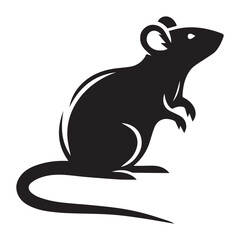 vector illustration of a silhouette of a mouse