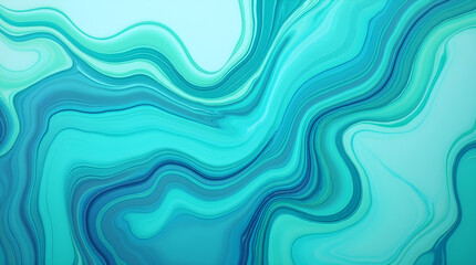 Abstract Turquoise Swirl Background: Fluid Art Texture, Marble Pattern Design, Aqua Blue Waves, Modern Wallpaper, Artistic Illustration