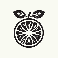 vector illustration of an orange