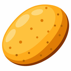 Potato white background 
