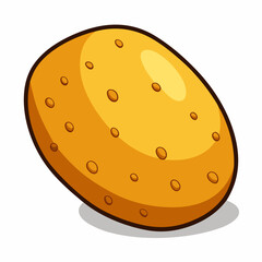 Potato white background 