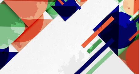 Grainy stain texture geometric abstract background with circles, squares and lines. Vector Illustration For Wallpaper, Banner, Background, Card, Book Illustration, landing page