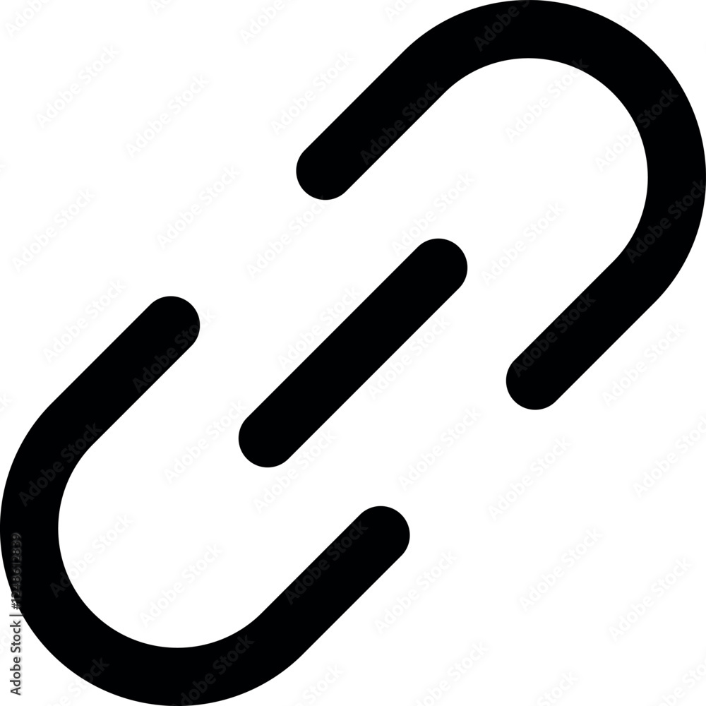 Aufkleber link icon, attach link chain icon . internet url icon symbol . connection, attachment, connect, hype