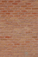 Naklejka premium Un fondo de pared de ladrillos caravista en plano frontal sin perspectiva