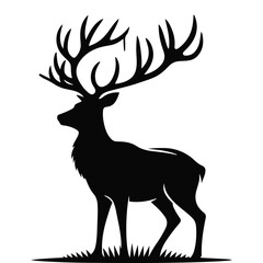 deer silhouette vector illustration