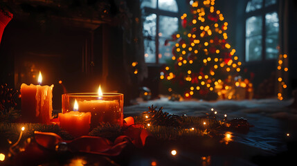 Christmas Tree Cosy Candlelight Cosy Evening