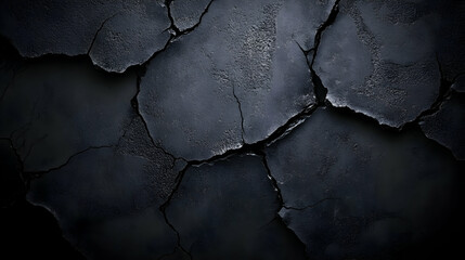 Obraz premium Cracked dark surface texture background