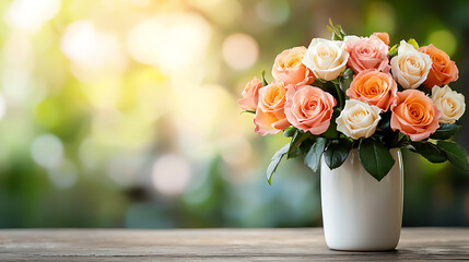 Blooming roses in aesanaspik vase botanical display indoor setting soft natural light floral arrangement concept